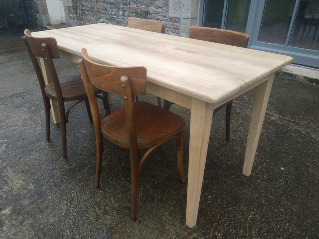 table de ferme chene 165x70