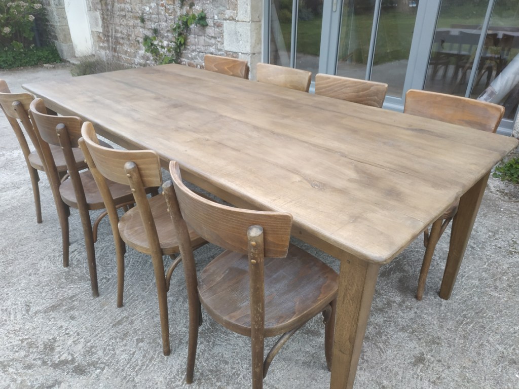 Table de ferme Chêne 220x100cm