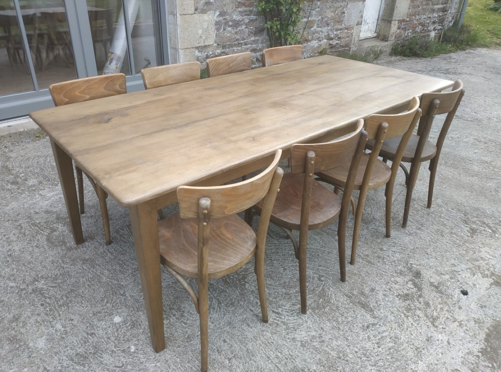 Table de ferme Chêne 220x100cm