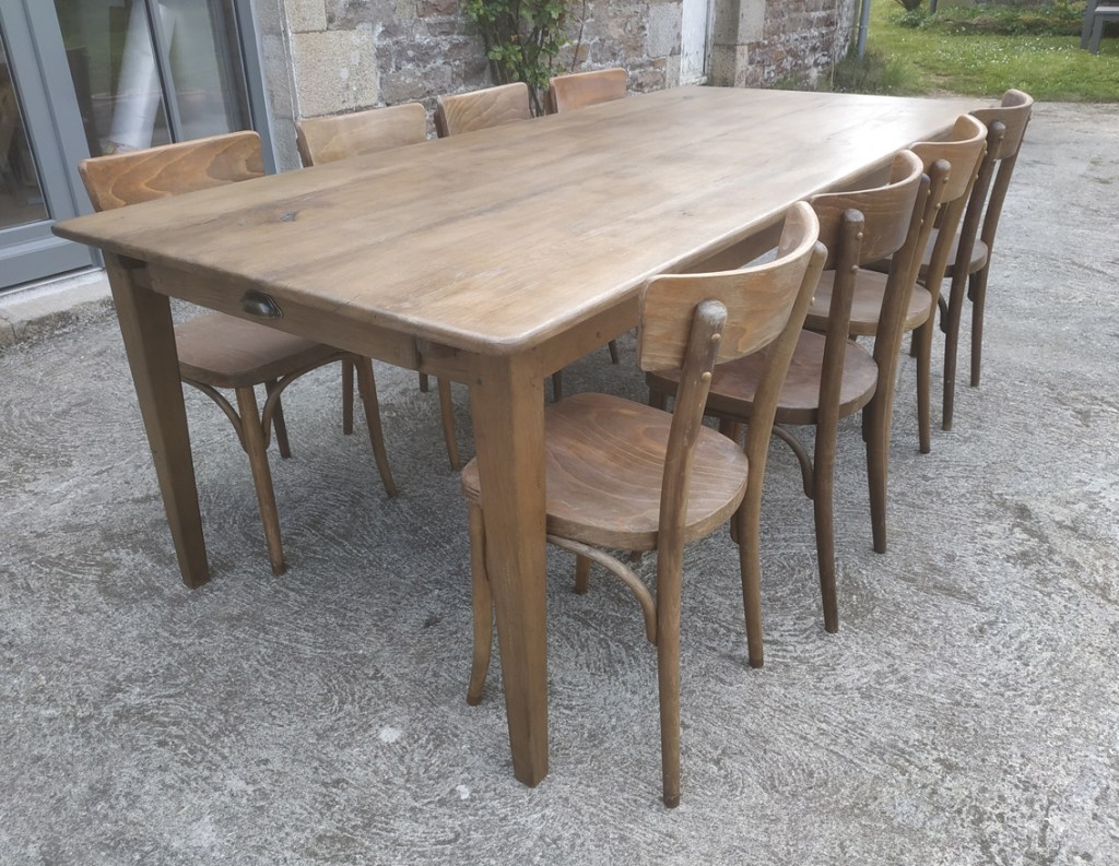 Table de ferme Chêne 220x100cm