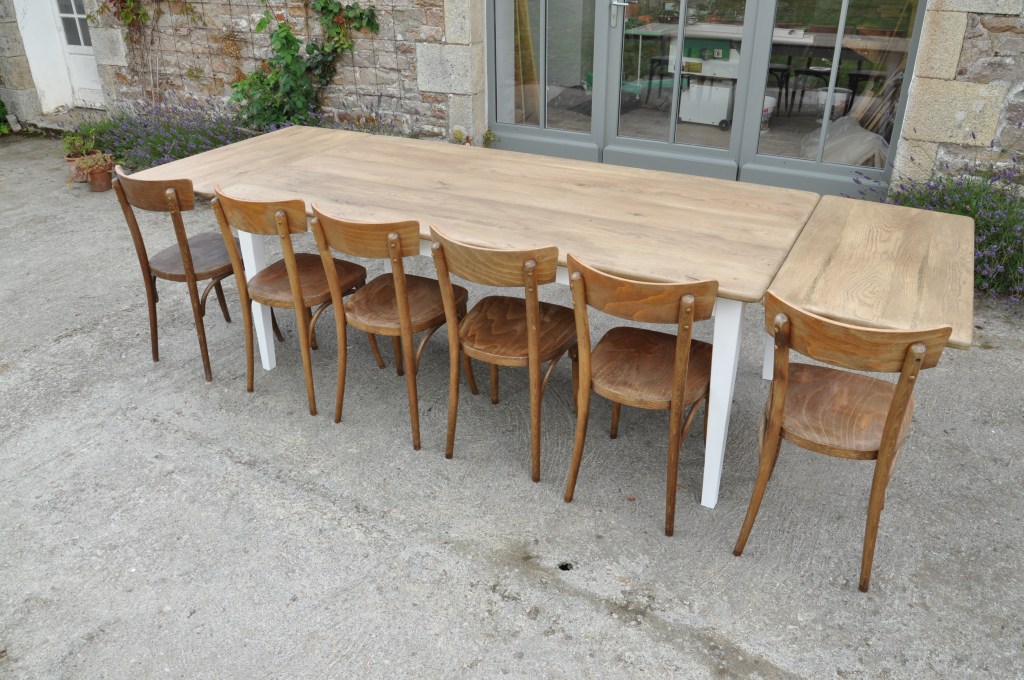 table de ferme chene