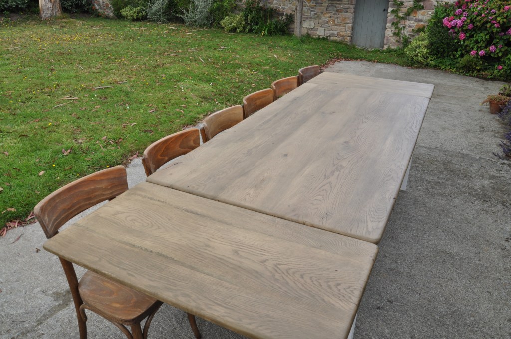 table de ferme chene