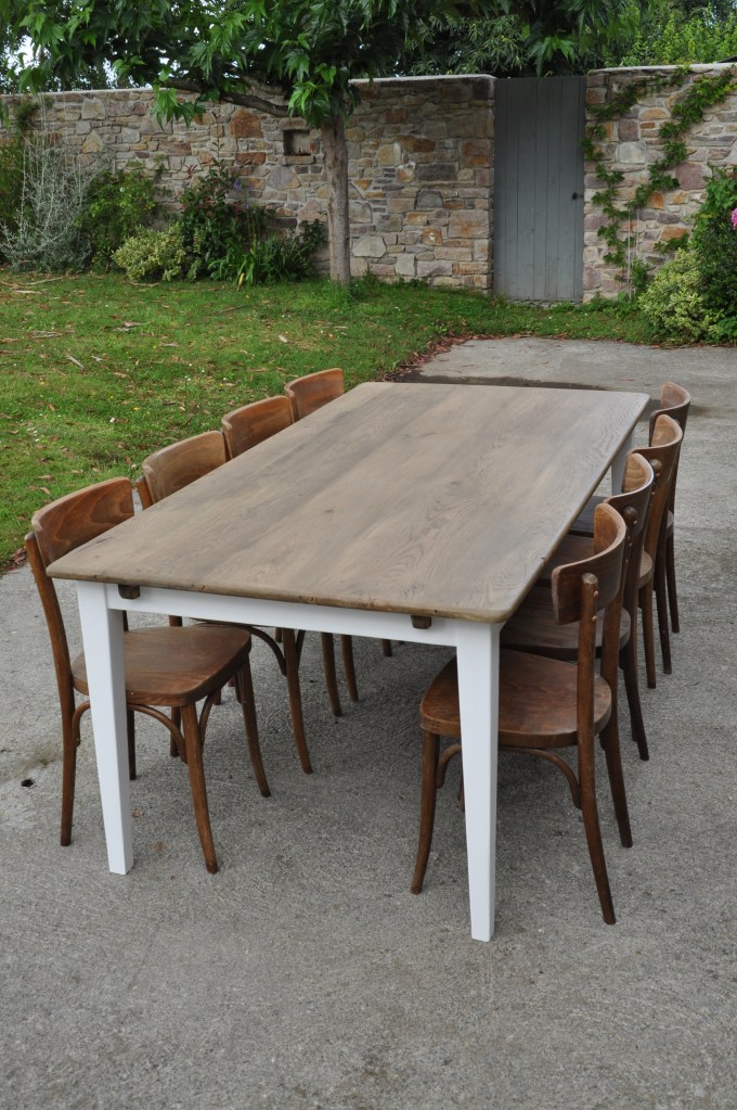 table de ferme chene