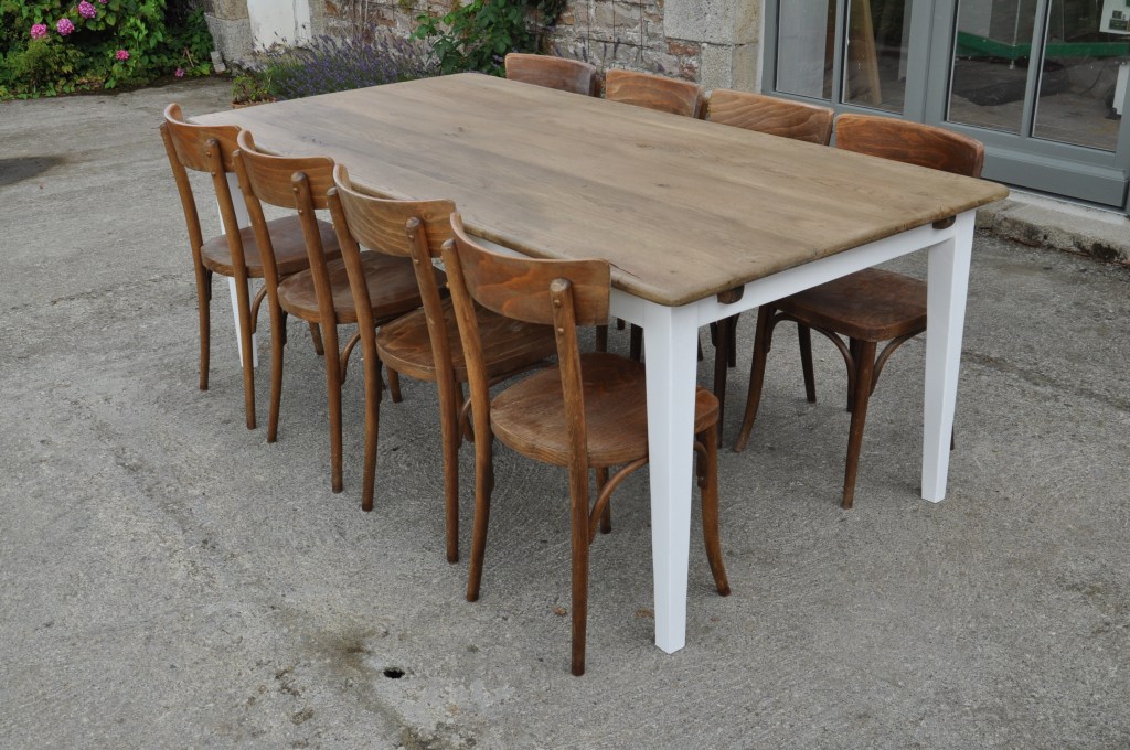 table de ferme chene