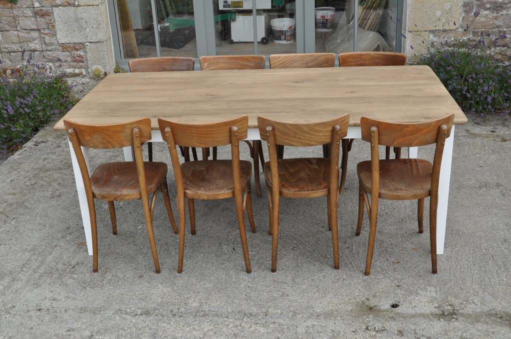 table de ferme chene