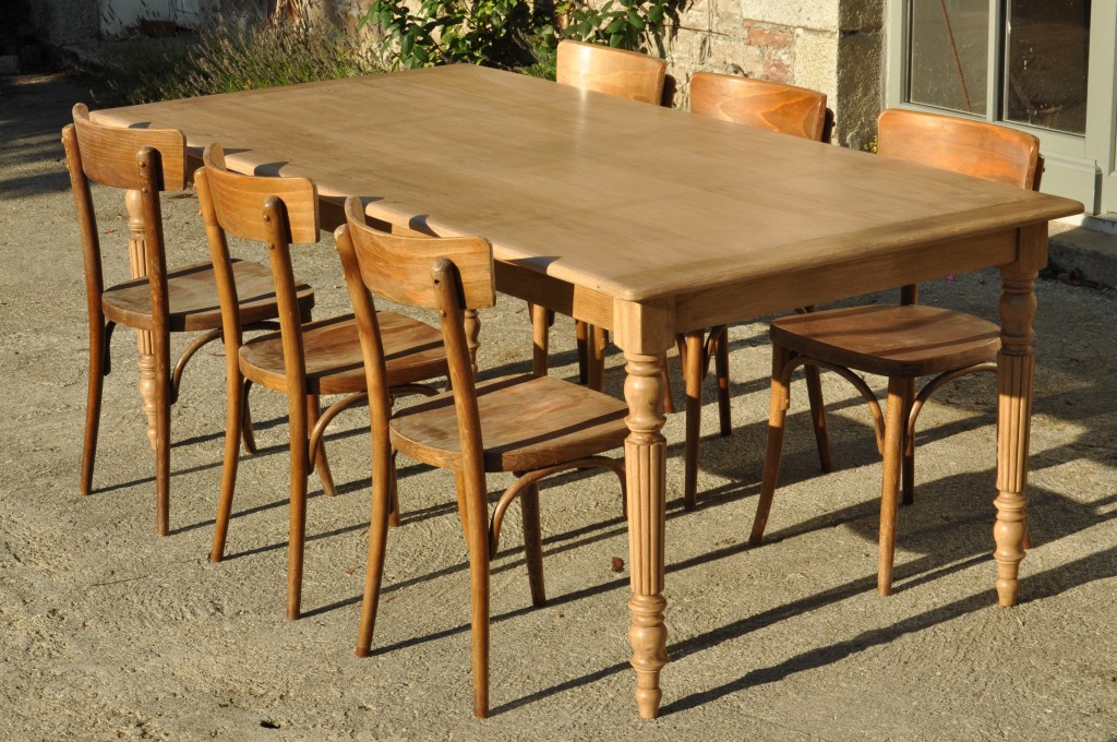 table de ferme classique chene 200x100cm