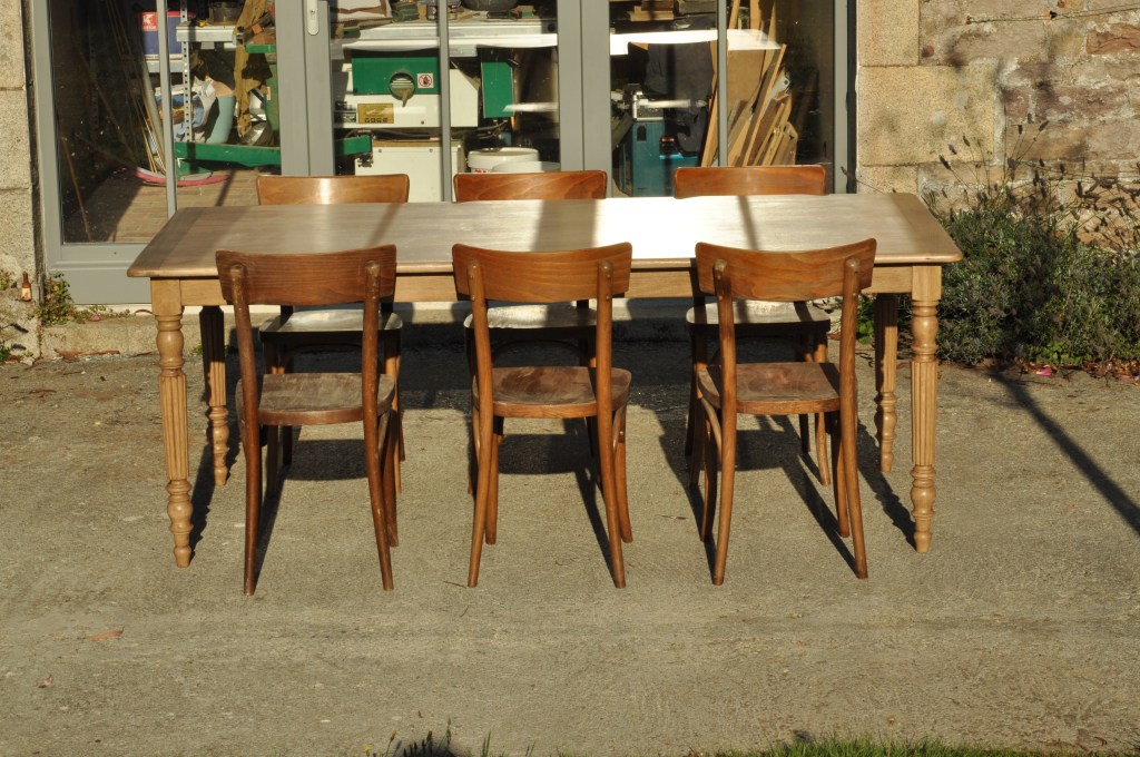 table de ferme classique chene 200x100cm