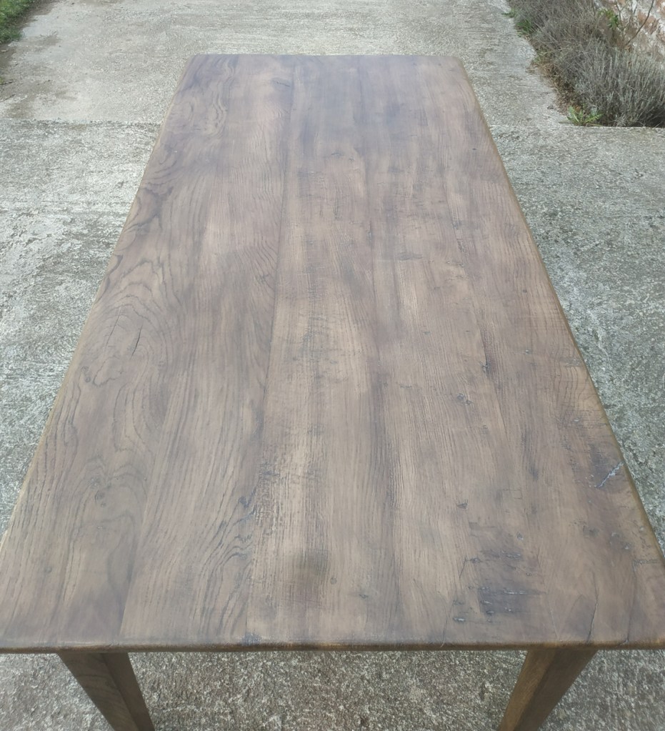 table de ferme chene