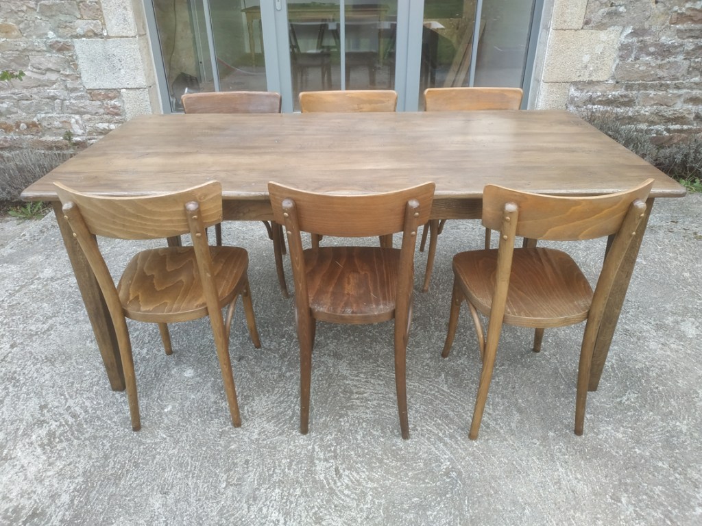 table de ferme chene