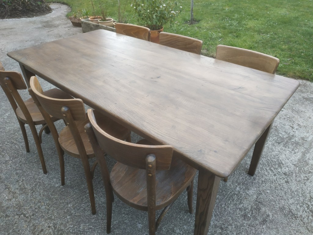 table de ferme chene