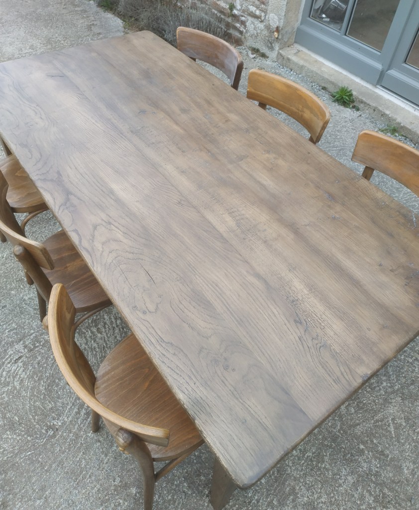 table de ferme chene