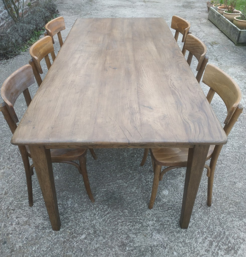 table de ferme chene