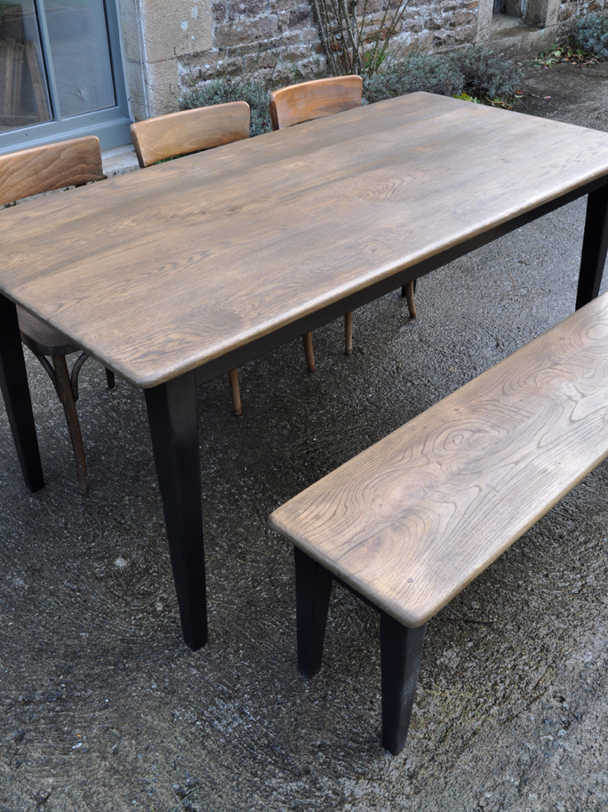table de ferme chene 