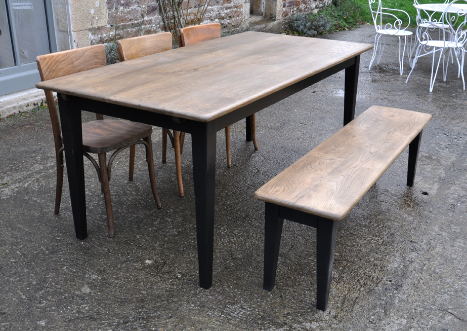 table de ferme chene 