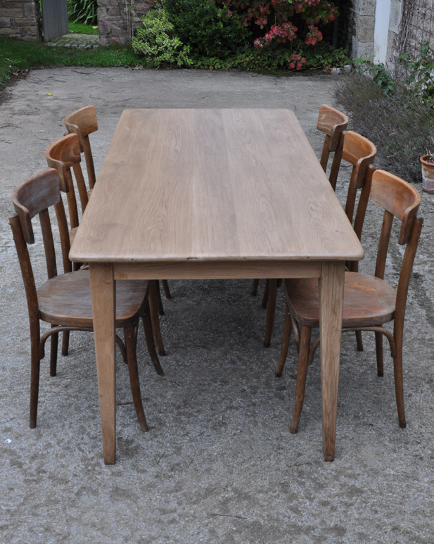table de ferme chene