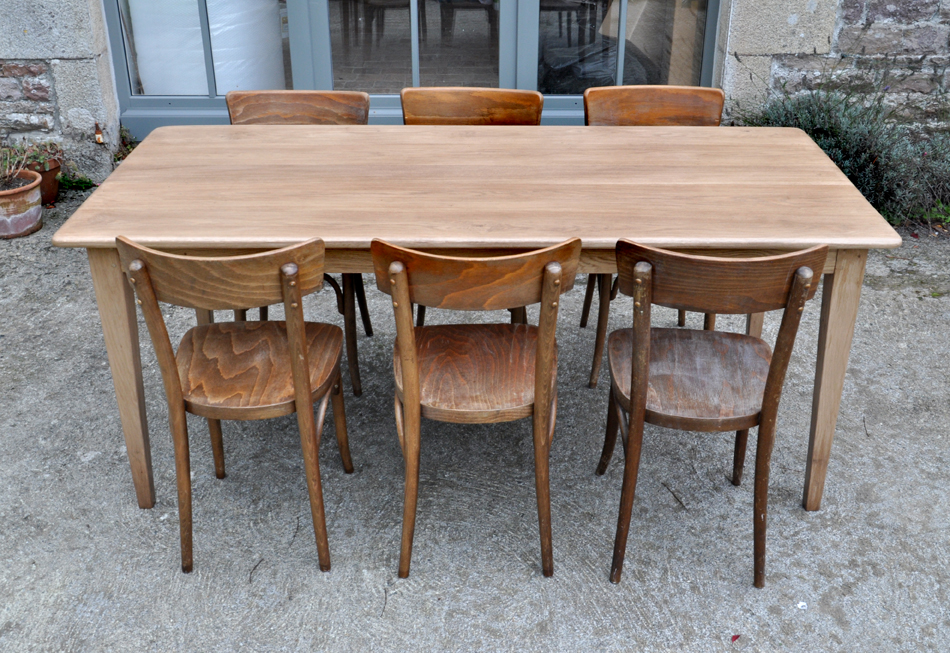 table de ferme chene