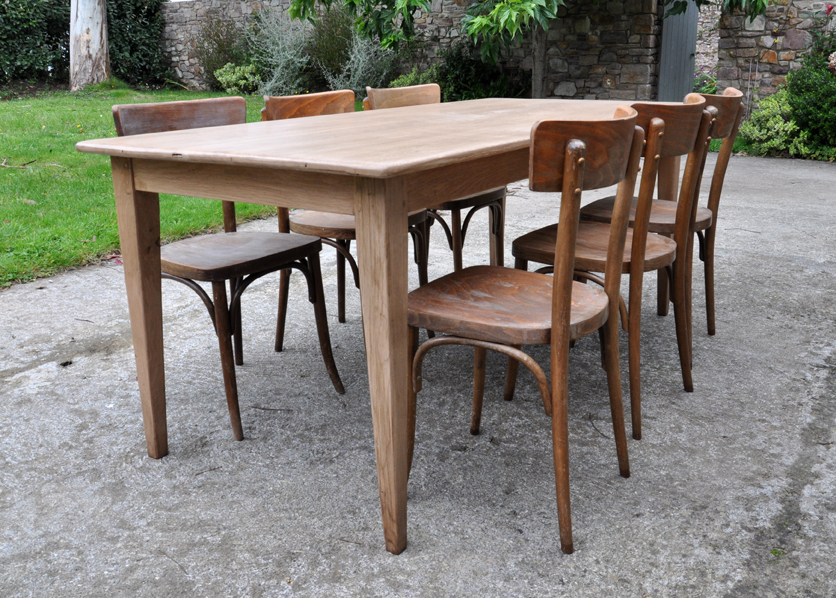 table de ferme chene