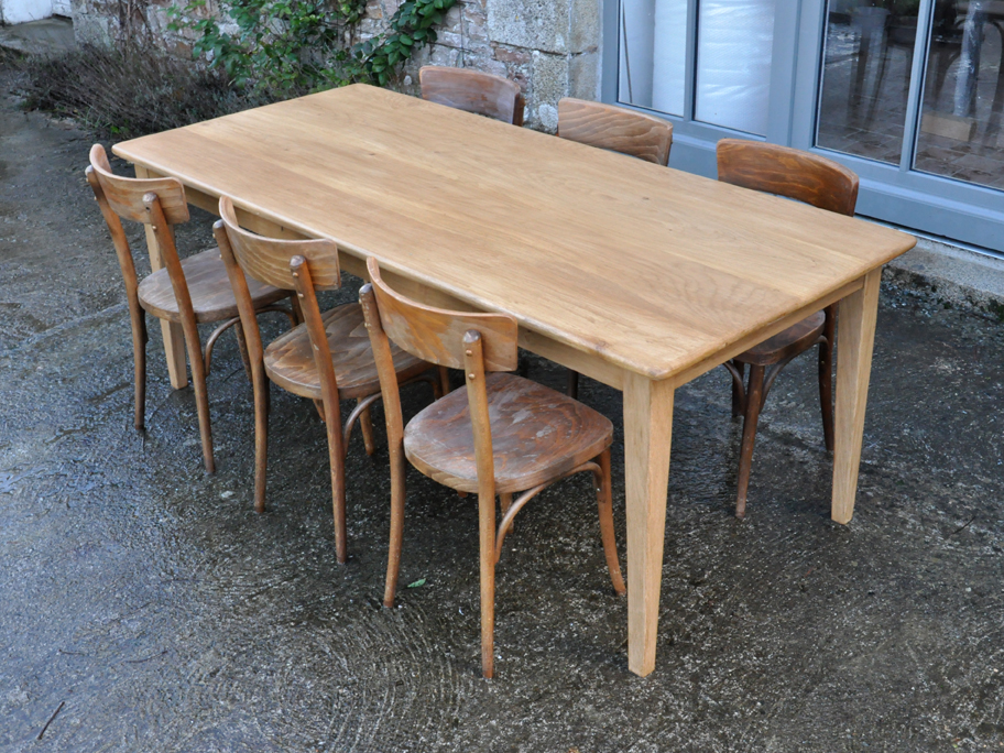table de ferme en chene