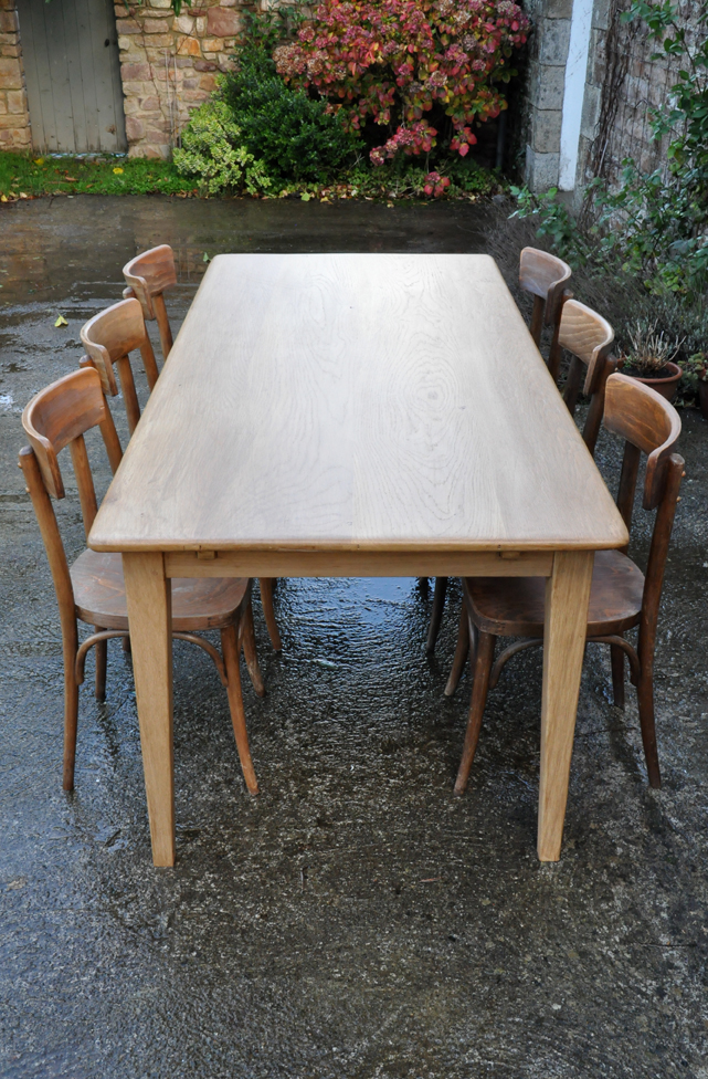 table de ferme en chene