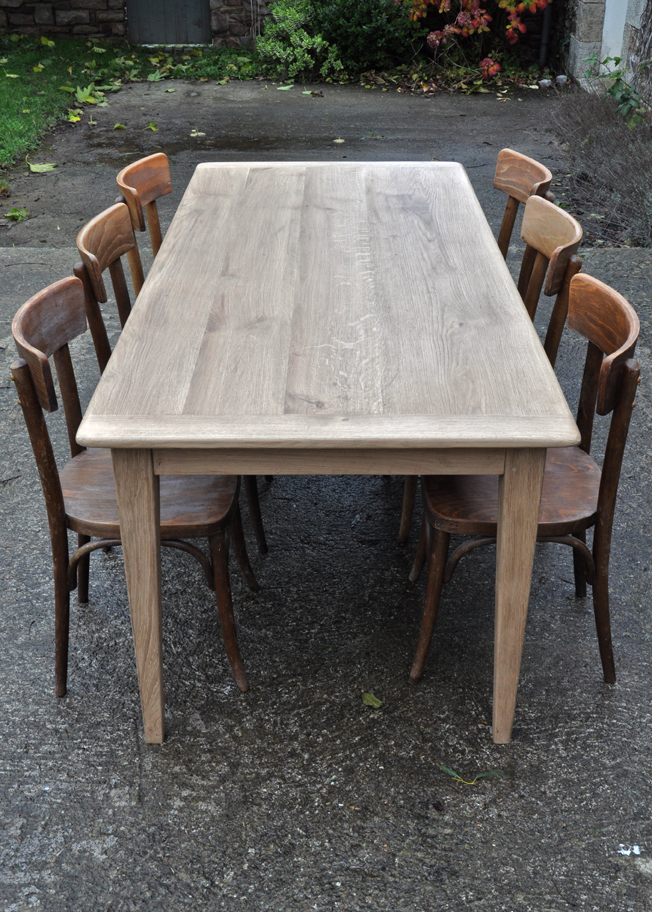 table de ferme chene 