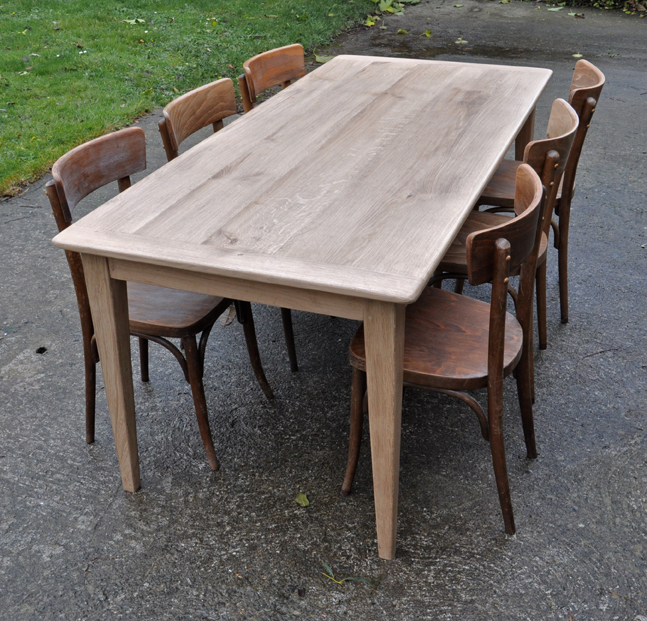 table de ferme chene 