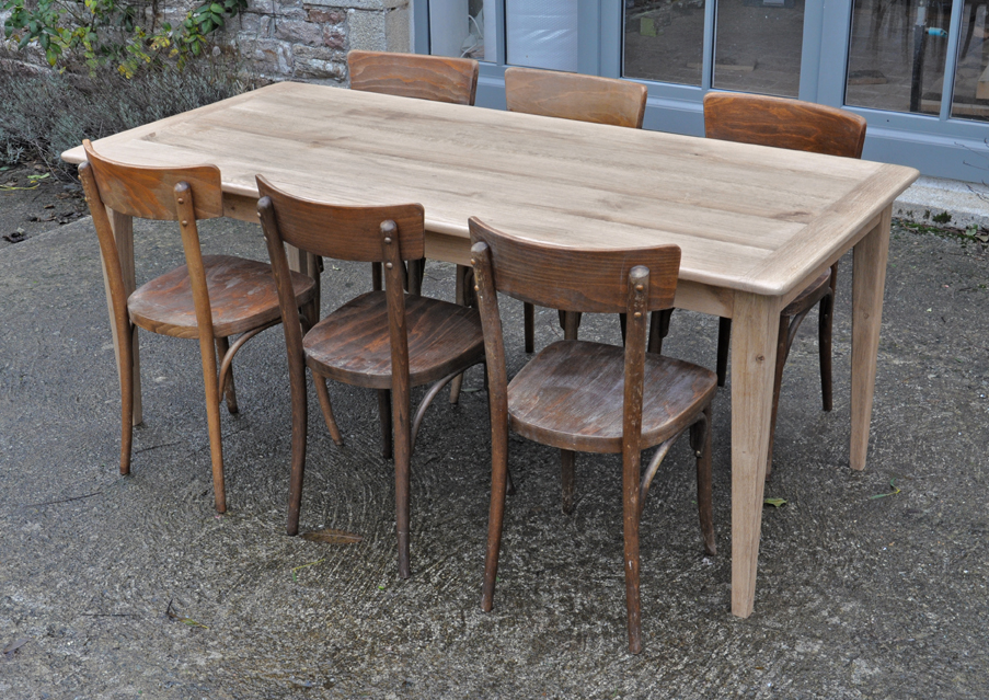 table de ferme chene 