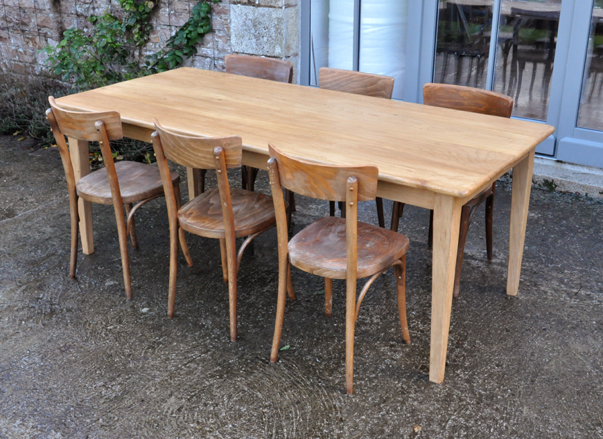 table de ferme en chene