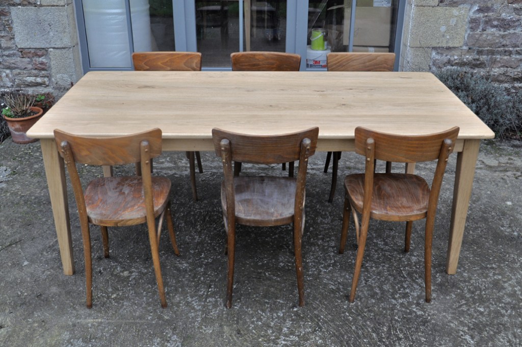 table de ferme chene