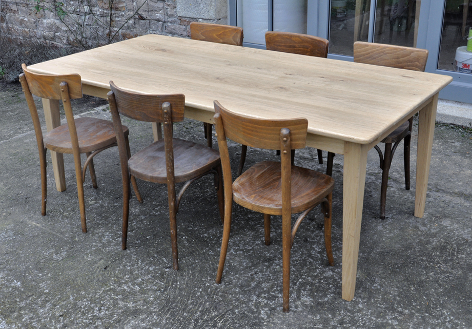 table de ferme chene