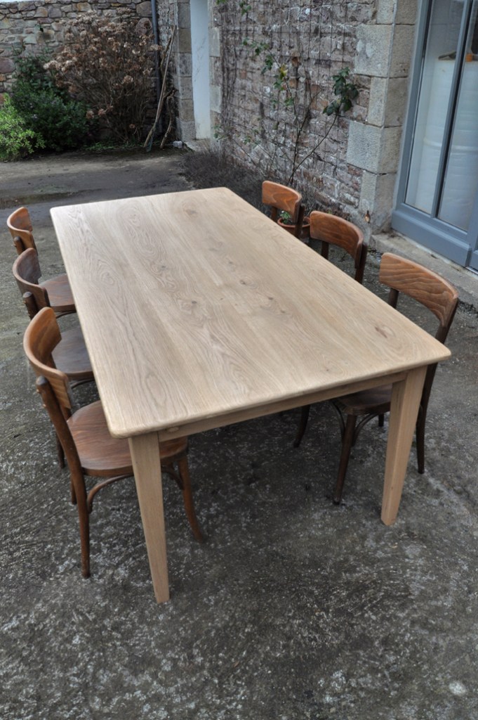 table de ferme chene