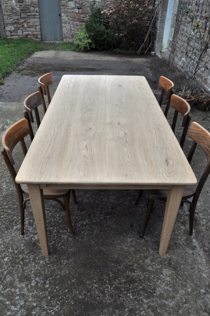 table de ferme chene