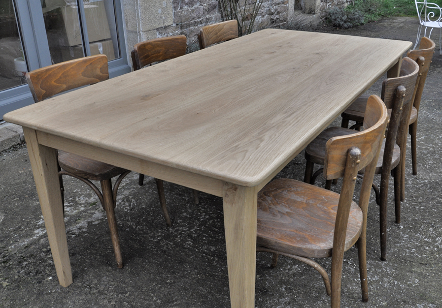 table de ferme chene