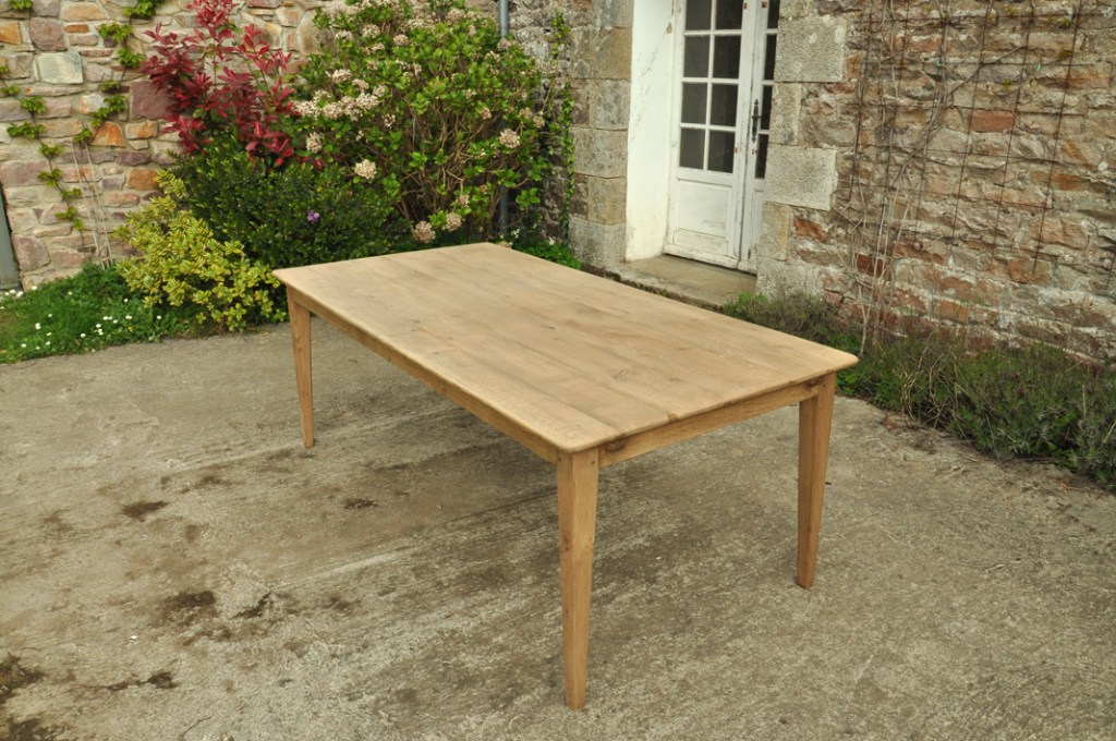 table de ferme chene