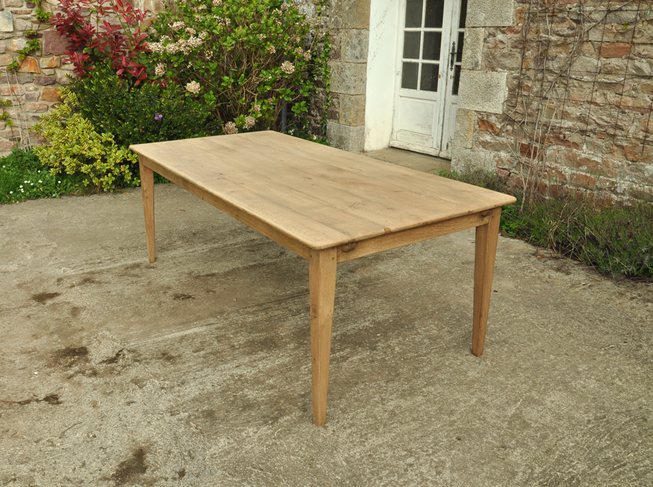 table de ferme chene