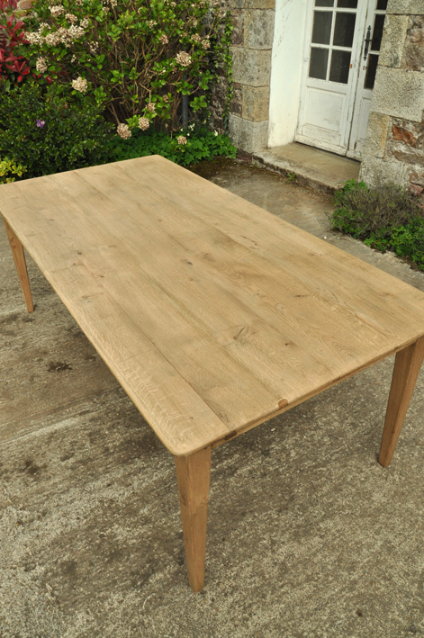 table de ferme chene