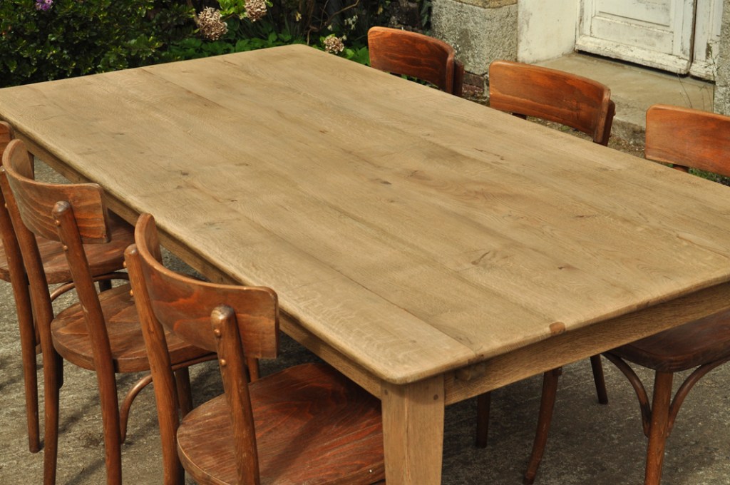 table de ferme chene