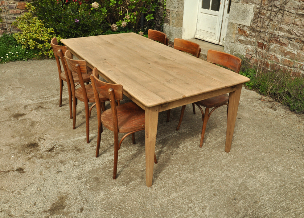 table de ferme chene