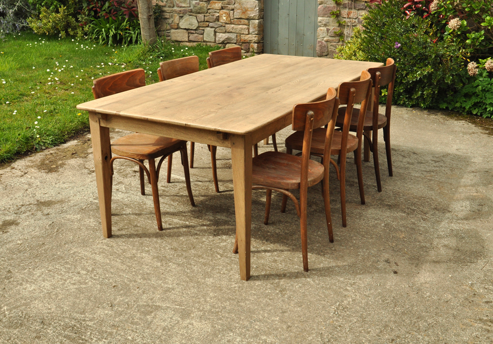 table de ferme chene