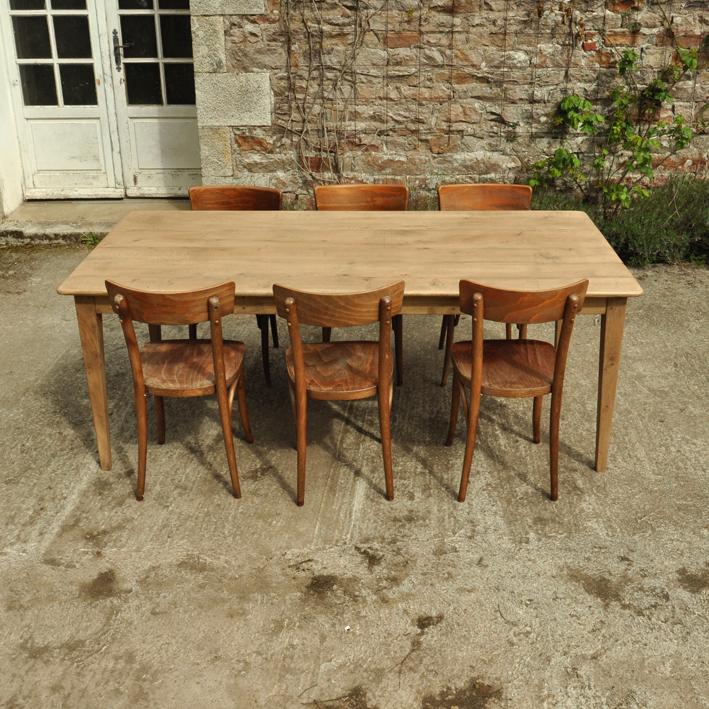 table de ferme chene