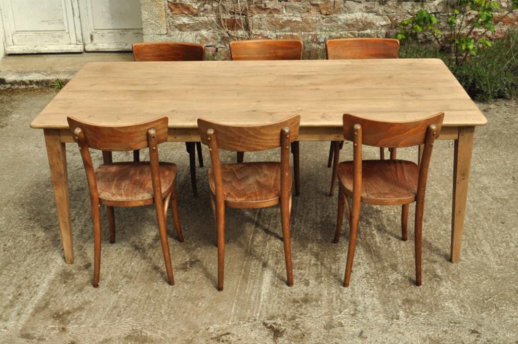 table de ferme chene