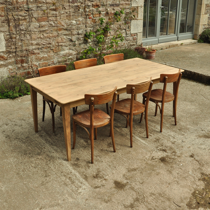 table de ferme chene