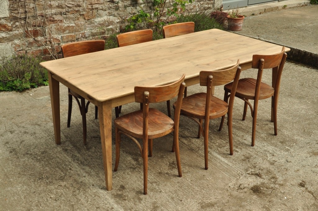 table de ferme chene