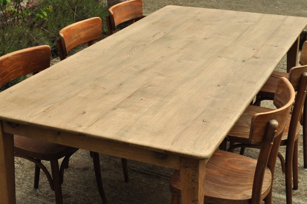 table de ferme chene