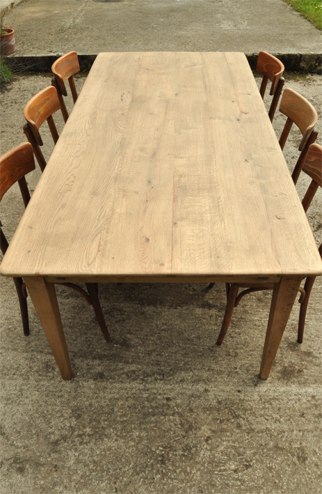 table de ferme chene