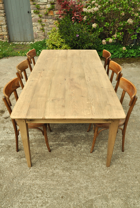 table de ferme chene