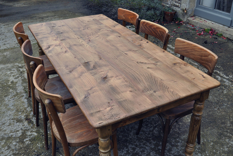 table de ferme orme 180x85
