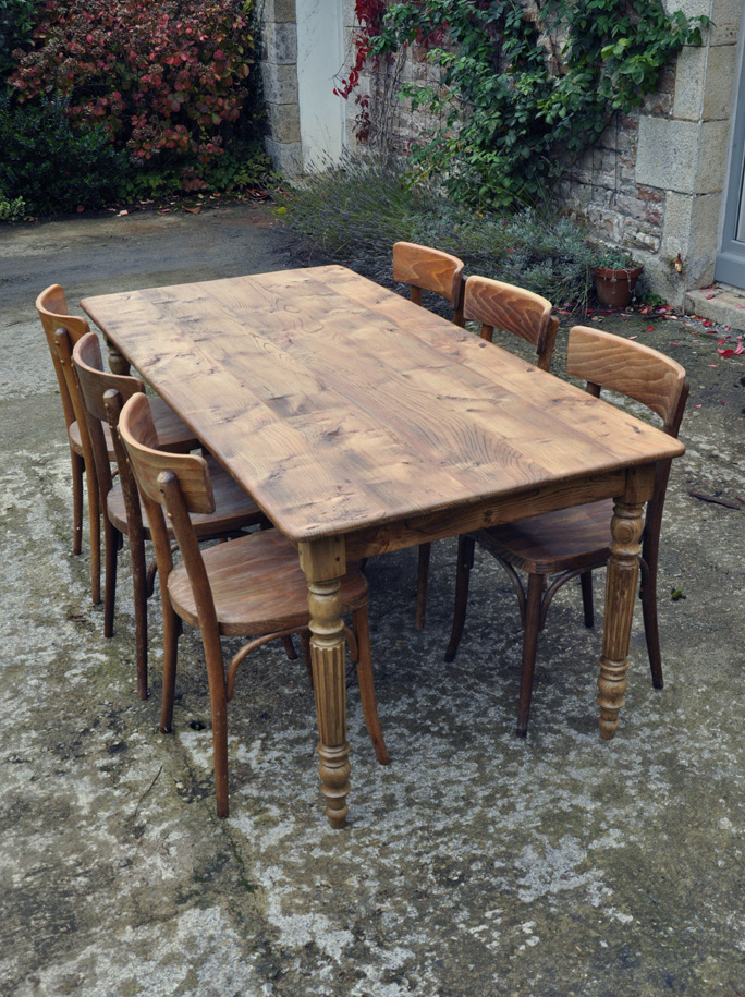 table de ferme orme 180x85