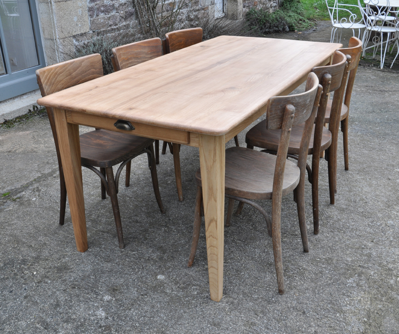 table de ferme frene 170x85cm