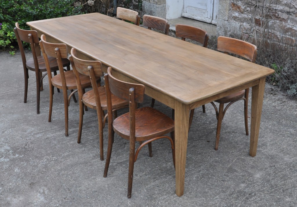 table de ferme en chene 250x87